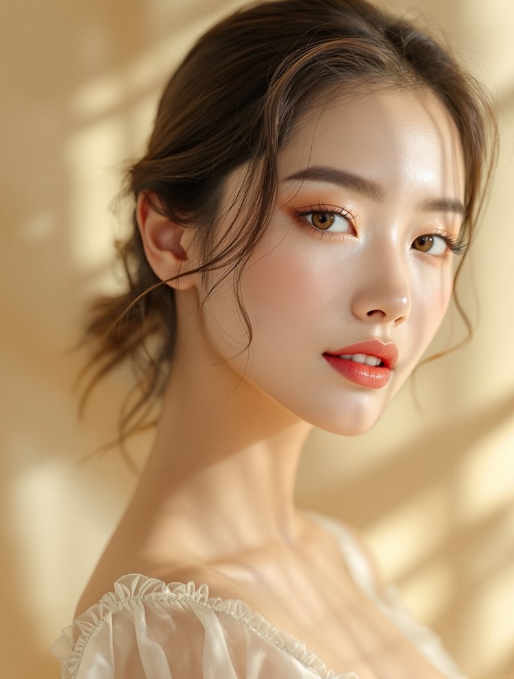 柔光美妆人像特写